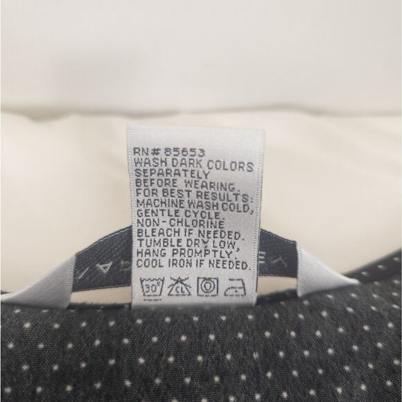 Nappa Valley Shirt Womens Plus 1X Black Top Polka Dot Sleeveless‎ Round Neck - Picture 6 of 9